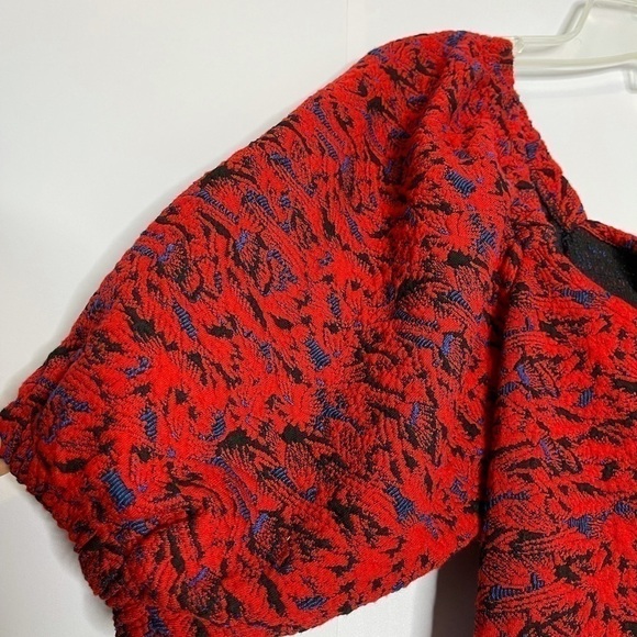 NEW Free People Red Sunset Puff Sleeves Mini Dress US M - Picture 5 of 7